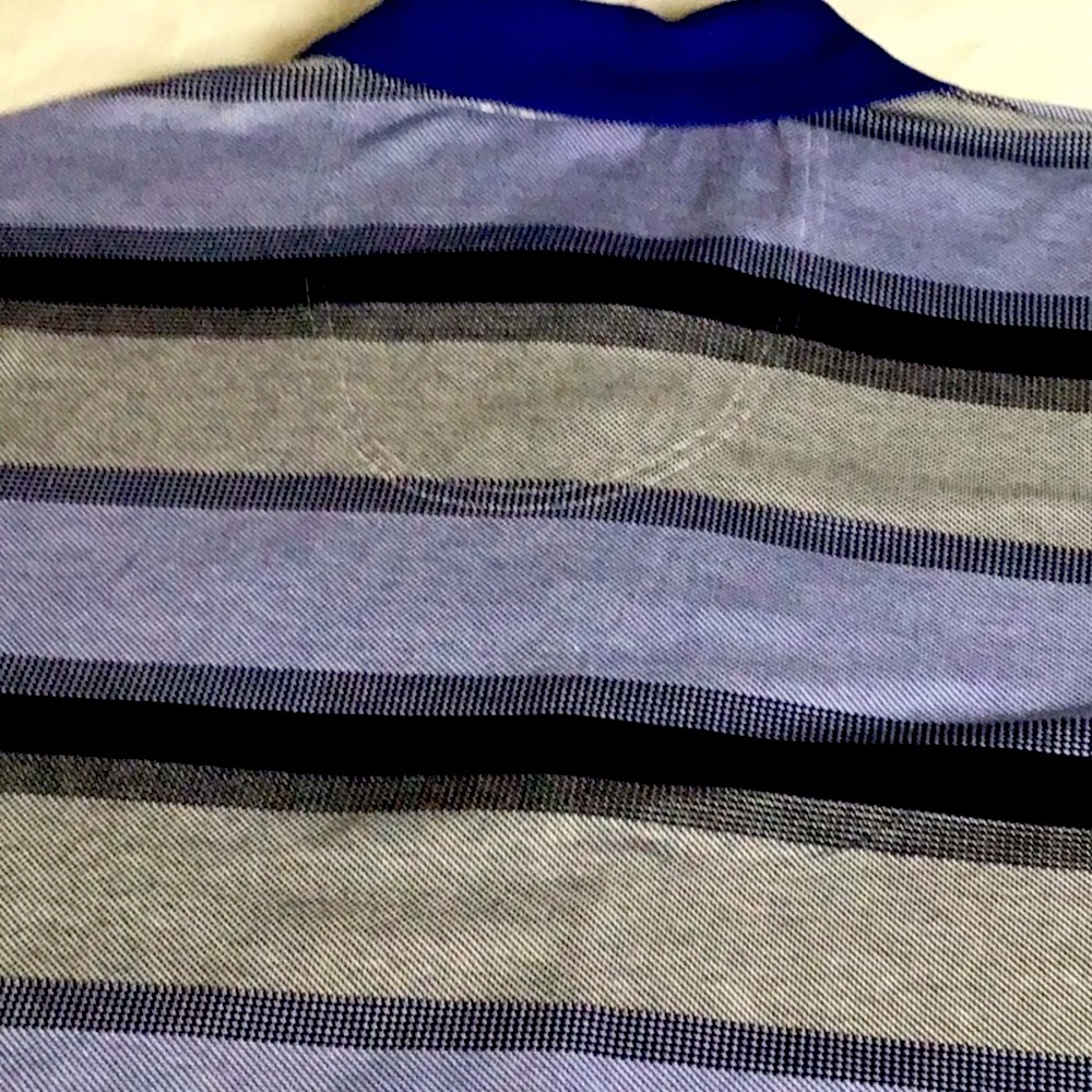 Boss HUGO polo Shirt with Blue and gray Stripes size XL - Picture 9 of 9